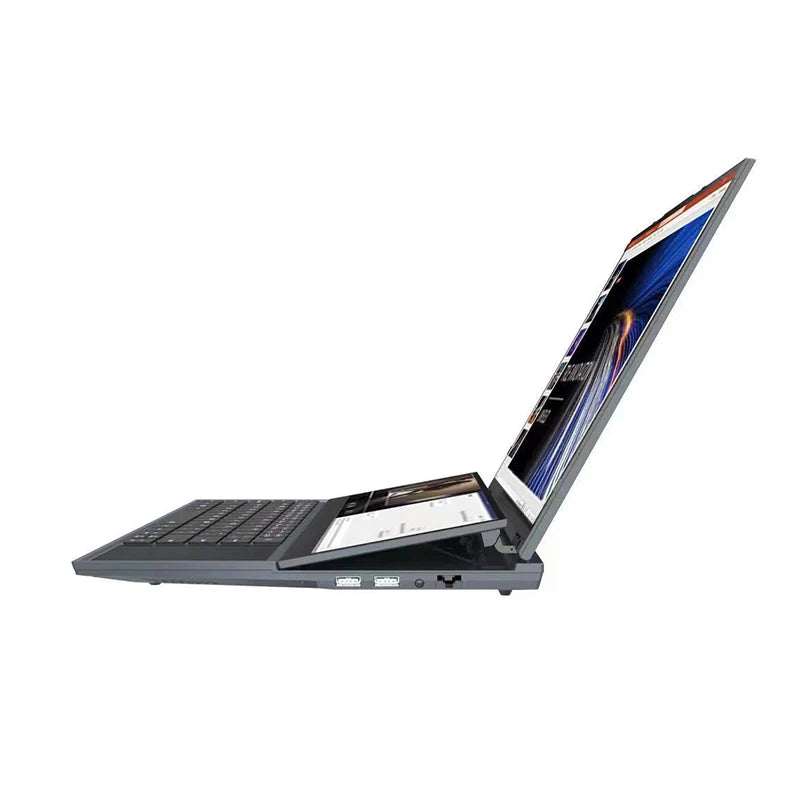 New 16+14 Inch Dual Screen Laptop Intel I7 9Gen Windows 11 Touch Screen Metal Body 1920x1200 Resolution SSD IPS Panel Business