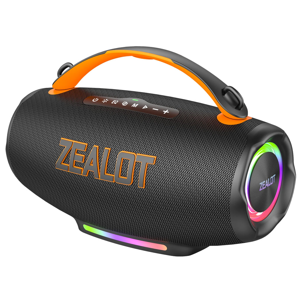 ZEALOT S167 100W Portable Wireless Speaker with Deep Bass Long Playtime Waterproof for Outdoor Indoor, Supports AUX/TF Card/USB