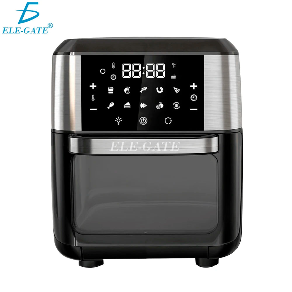 10-in-1 Digital Air Fryer Oven with 1800W Stainless Steel Housing for RV Outdoor Household Car Use in French & Dutch