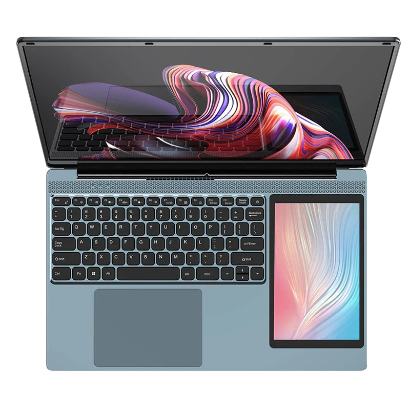 Oem Odm Ultra-Thin 15.6 Inch+7Inch Intel Quad Core N100 Cpu 32Gb Ram 2Tb Backlit Keyboard Touch Office Business Laptop