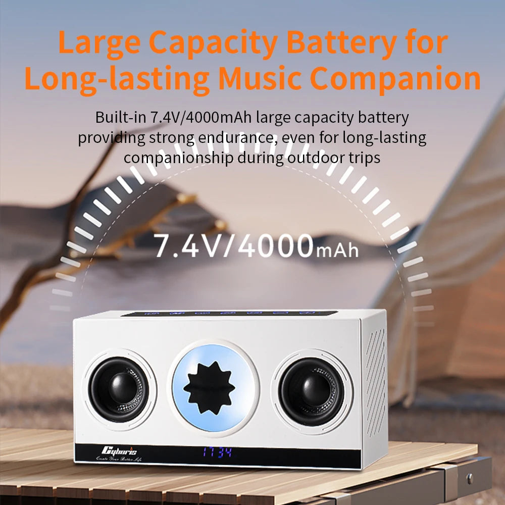 B1 Magnetic Wireless Speaker, Dancing Ferrofluid with Music Rhythm Portable Speaker with Alarm Clock Function Support TWS TF USB