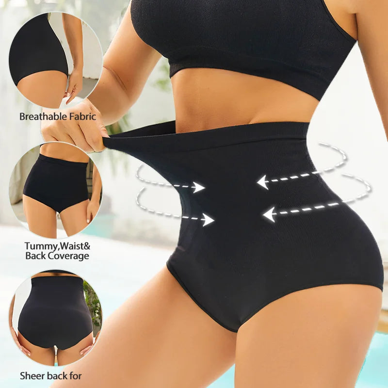 1/3PCS Slimming High Waist Tummy Control Panties Women Briefs Panty Shaper Slimming Underwear Butt Lifter Belly Body Shapewear