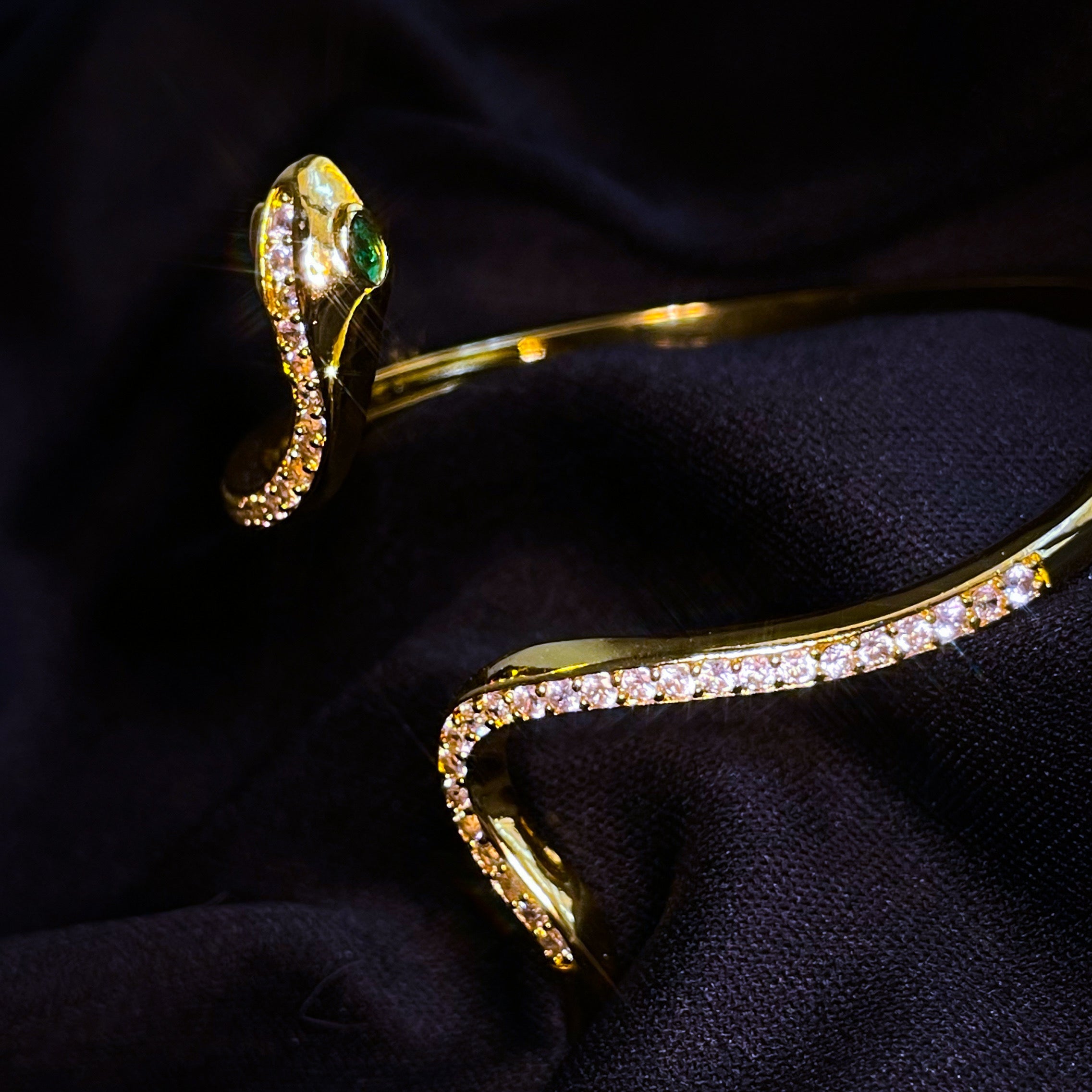 Crystal Snake Bangle Bracelet