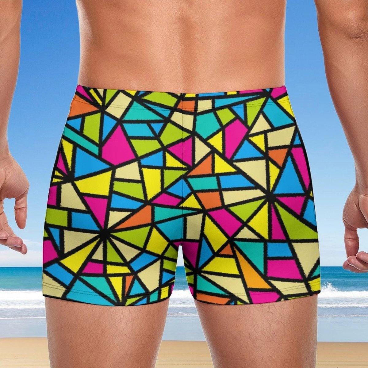 Men's Swimming Trunks 🎨  Abstract Art Print