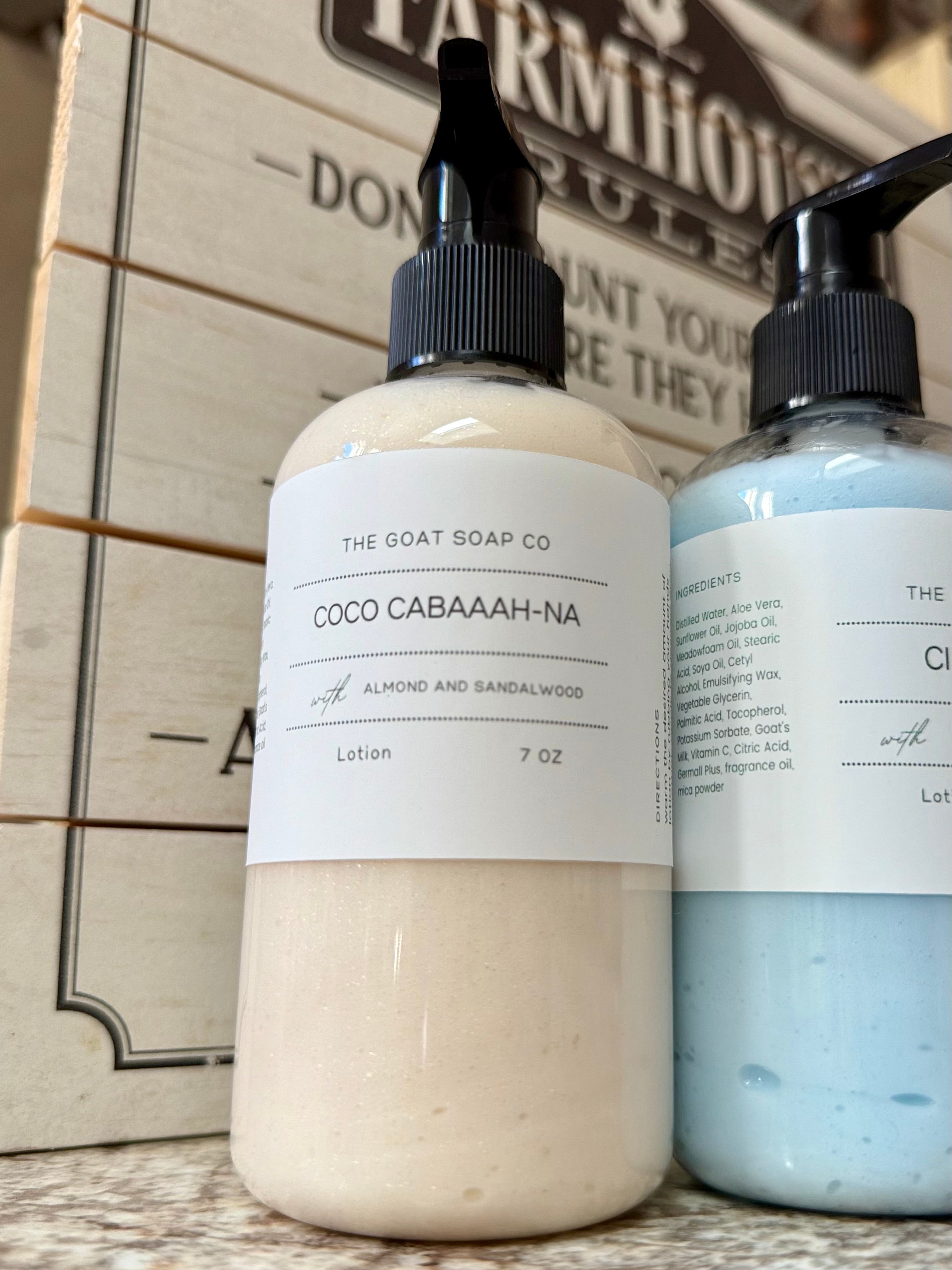 Goat’s milk lotion