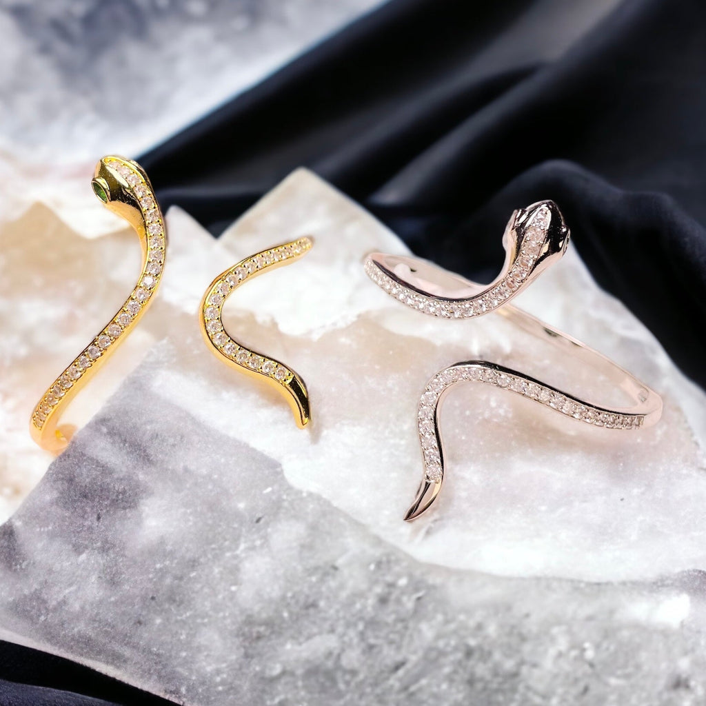 Crystal Snake Bangle Bracelet