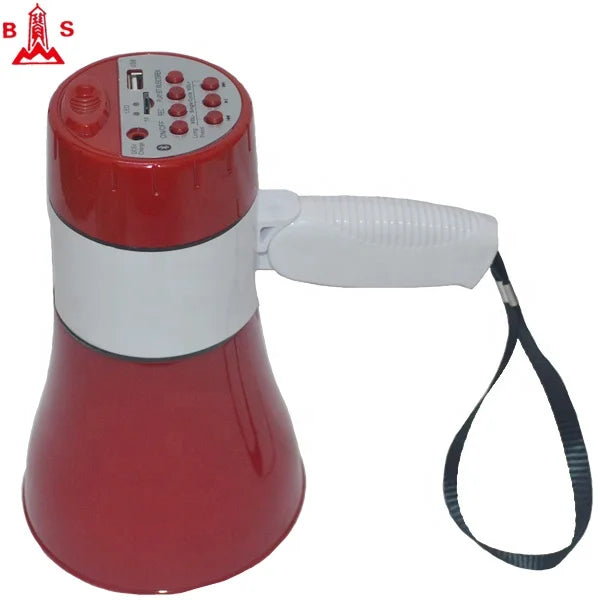 High Electroacoustic Fidelity Portable Rechargeable Megaphone Foldable Handheld Loudspeaker