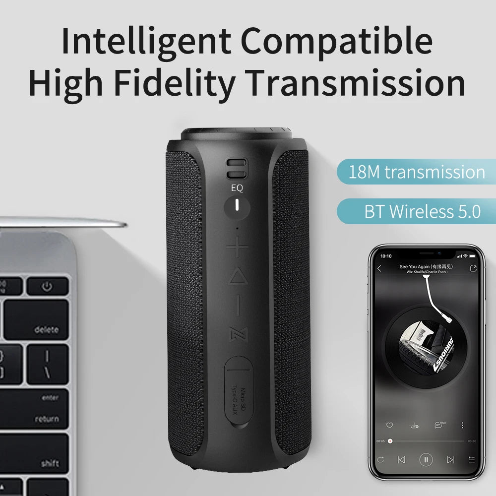 2025 New Design S12 High Quality 30W Waterproof DSP Wireless Subwoofer Perfect Sound Portable Mini Blue Tooth Computer Battery