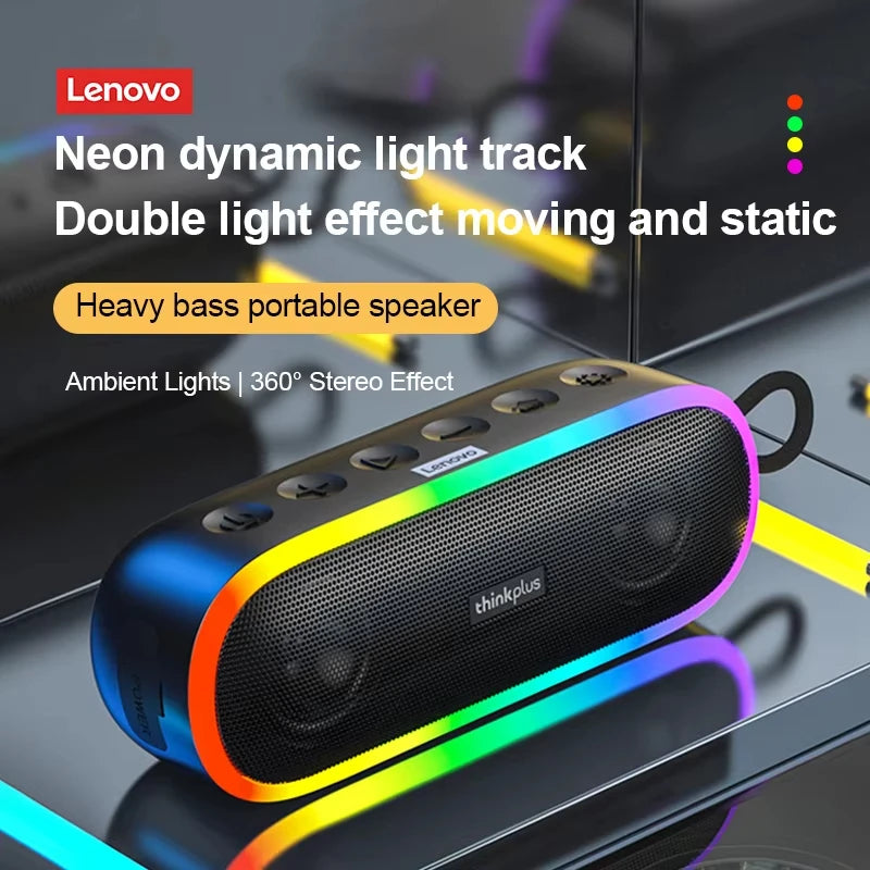 100% Original Lenovo K8 5.0 Wireless BT Speaker Portable Hifi LED Outdoor Loudspeaker Music Surround Bass Box