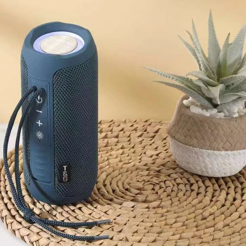 TG227 Portable Outdoor Waterproof Wireless Speaker Mini Bass Subwoofer Column Boombox RGB TF Card FM Radio Support Plastic