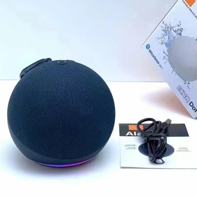 Portable for Bluetooth Speaker RGB Ambient LED Lighting Wireless Audio for Cell Phones Plastic Cabinet Power Source Battery