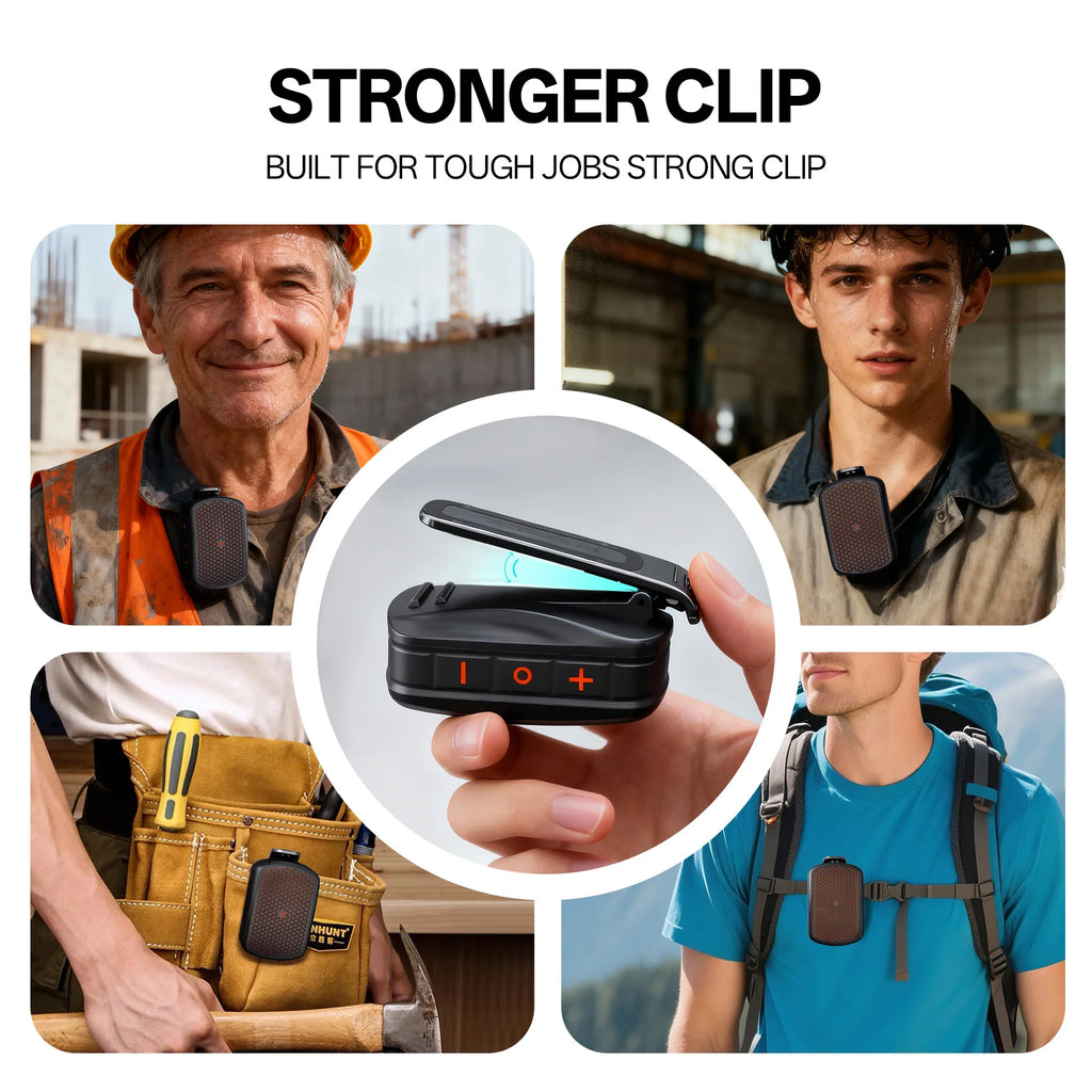Micro Wearable Blue-tooth Speaker, Clip-On Wireless Small Portable Speaker, Built-in Mic, IPX7 Waterproof for /Cycling/Running