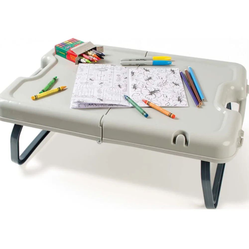 Folding Lap Desk with Storage Case  Multifunctional Folding Table Storage Case  Portable Plastic Mini Desk Camp Picnic Travel