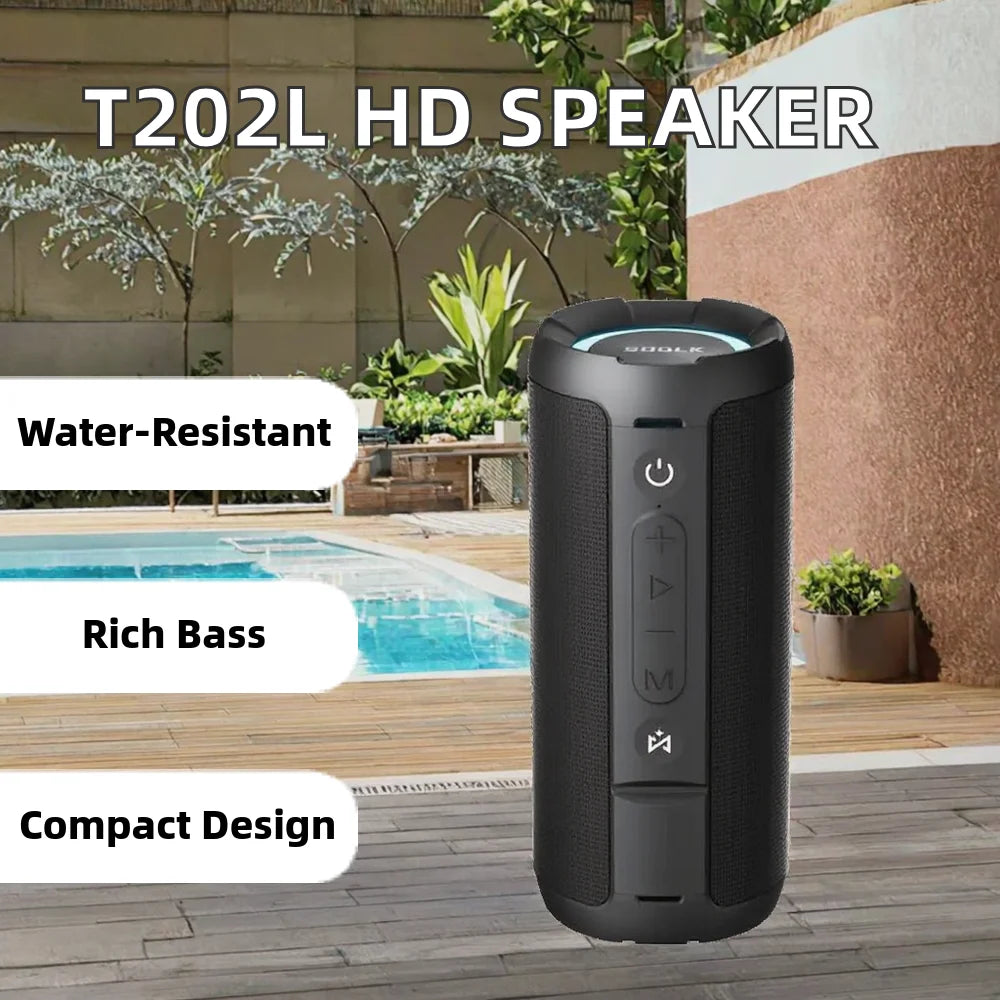 Brand New T202L Outdoor Wireless Speaker 30W TWS HD Sound IPX6 Waterproof Home Theatre for 5.0 3000-5000mAh Deep Bass