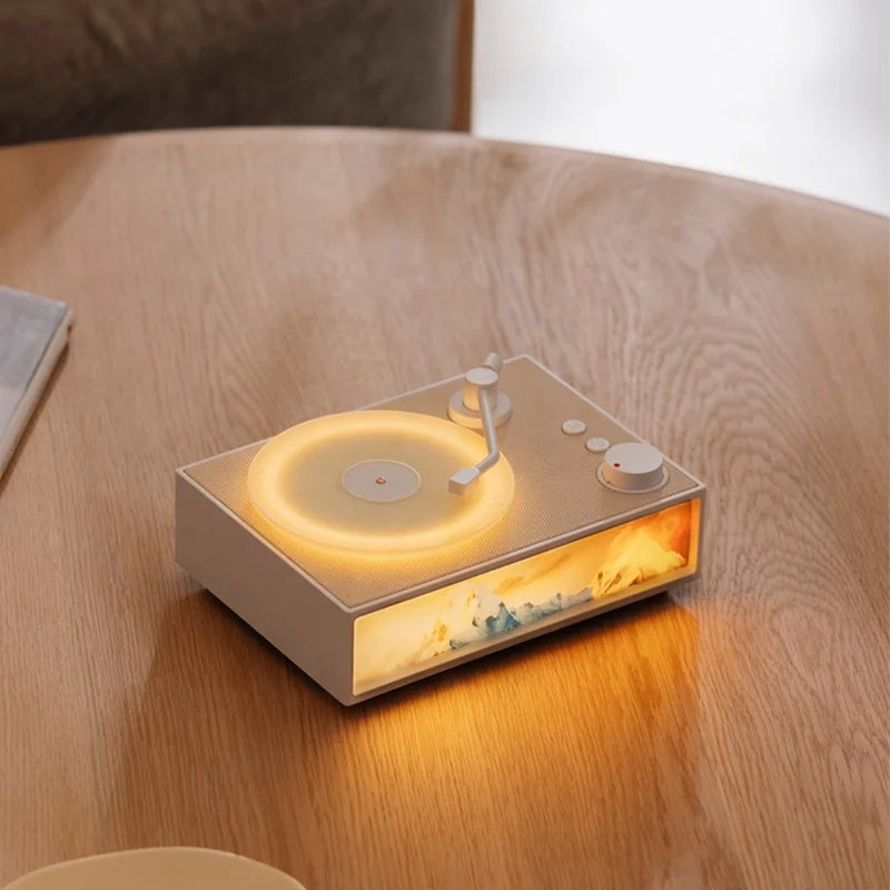 Warm Light Atmosphere Bedside Lamp Aromatherapy Diffuser Creative CD Rechargeable Bluetooth Speaker