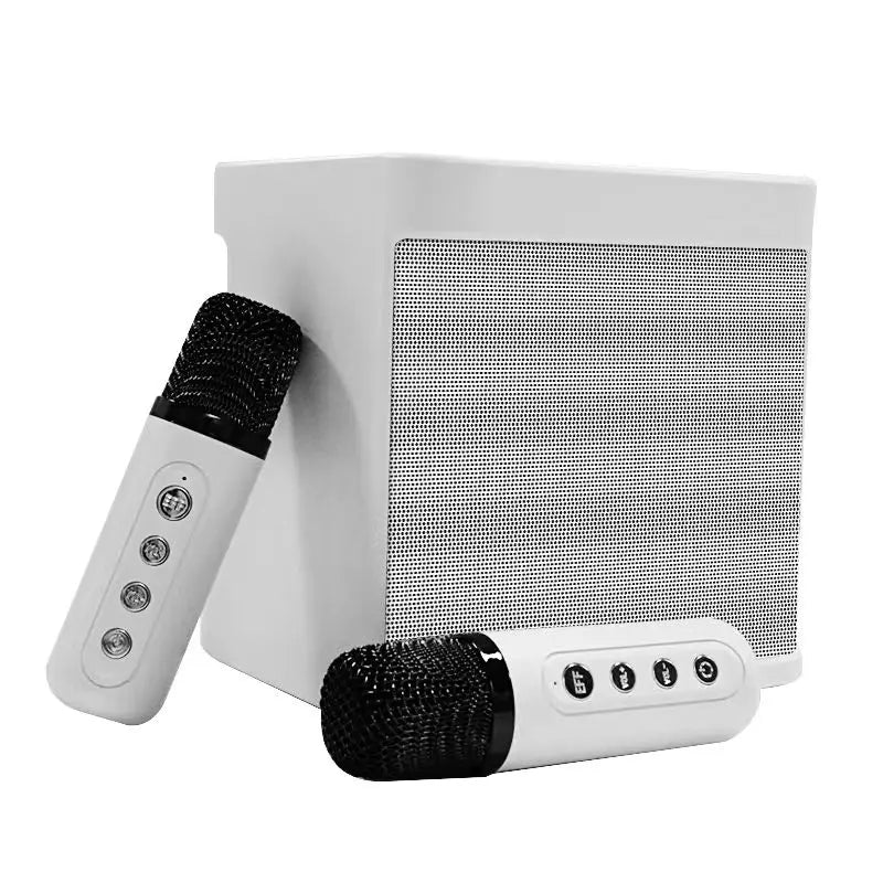 YS210 Mini Bluetooth Speaker Microphone Wireless Portable Subwoofer Ys-203 Wireless Karaoke Speaker With 2 Microphones Kd-203