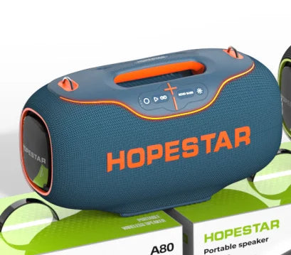 BT Wireless Speaker HOPESTAR A80 350W Waterproof IPX6 6 Speakers Vibrating Diaphragm Outdoor BT USB TF CARD TWS Bass RADIO LED