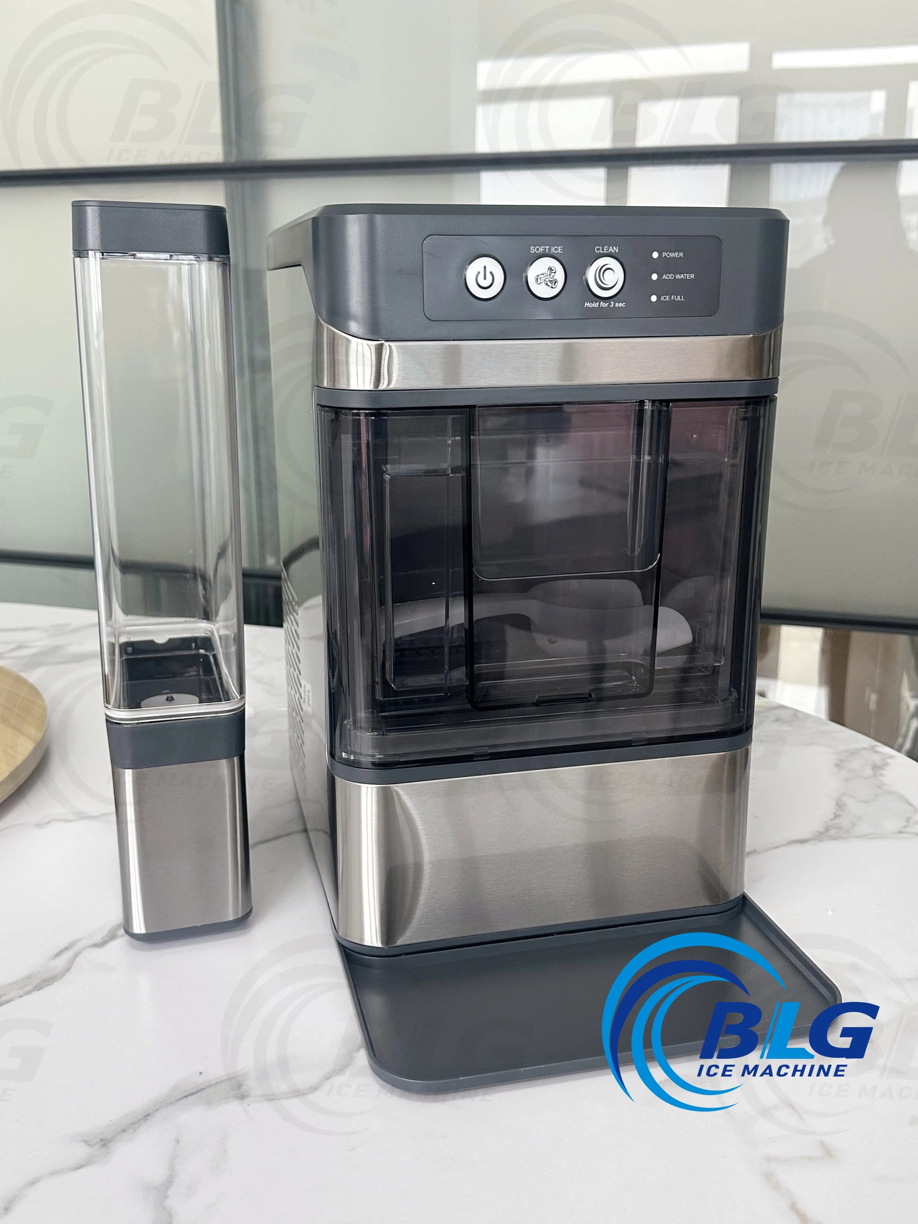BLG Home Use for 35lb Nugget Ice Maker Quiet Operation, Easy Clean, Energy Efficient, with Water Tank, Portable Home Appliance