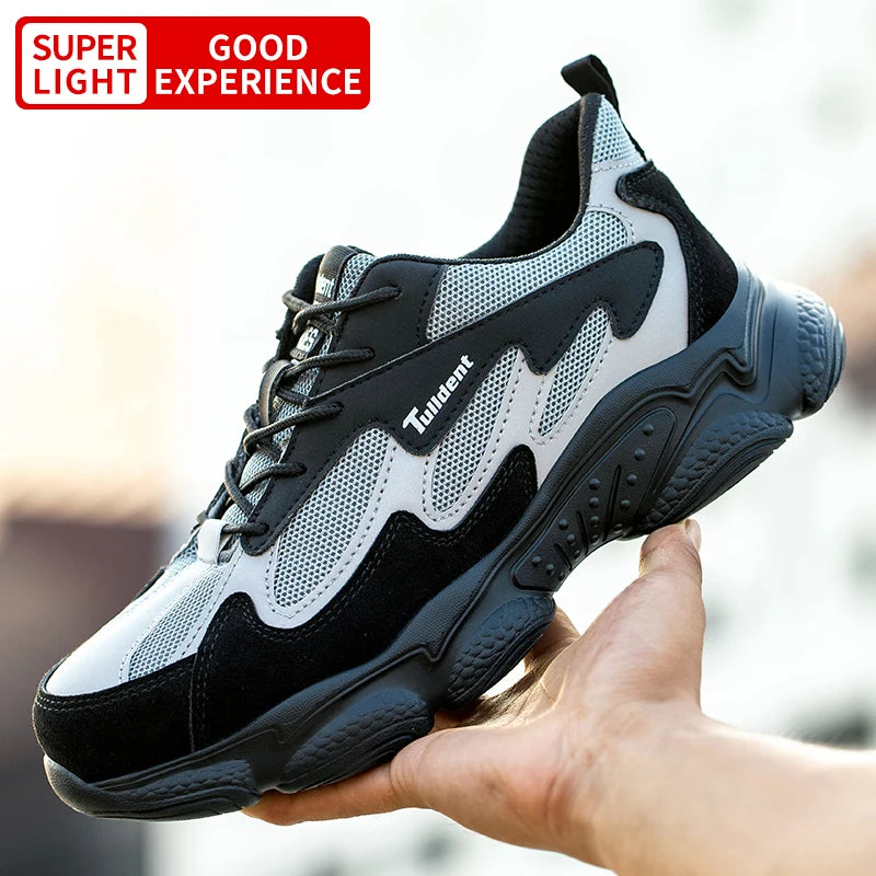 Safety Work Shoes Men Anti-Smashing Indestructible Steel Toe Cap Puncture-Proof shoes Lightweight Male Sofe Women Cosy Sneakers