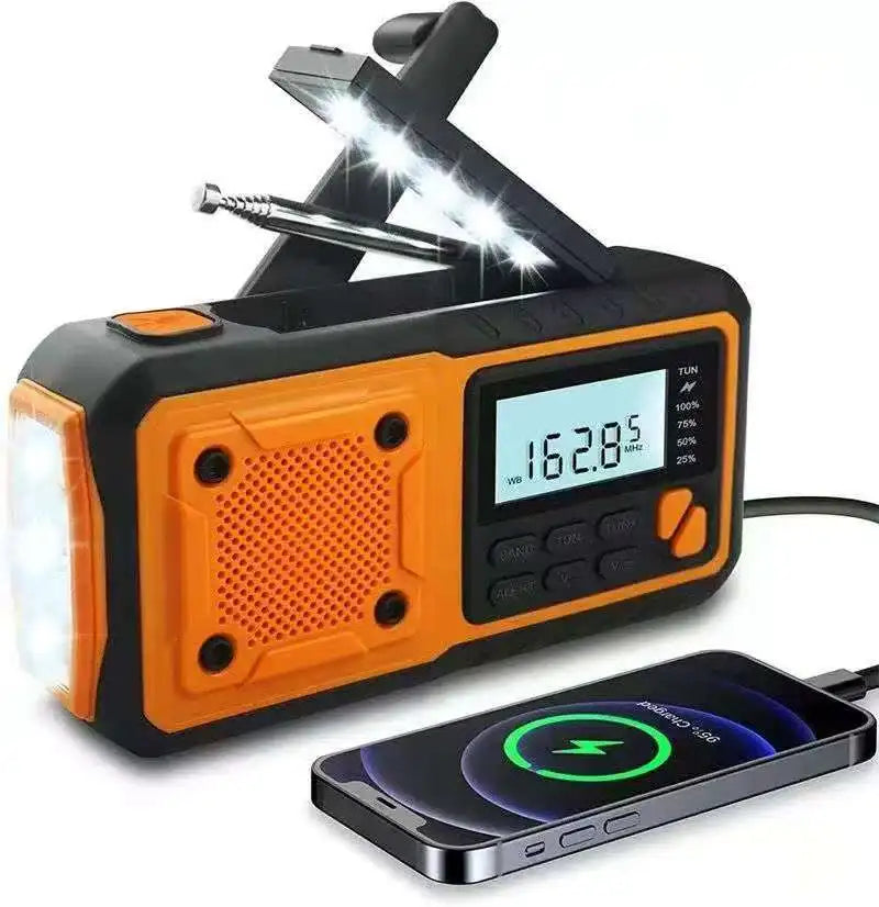 SY-376 Solar/Crank Emergency DAB+/FM Radio with Powerful Spotlight & Soft Night Light for Camping & Survival