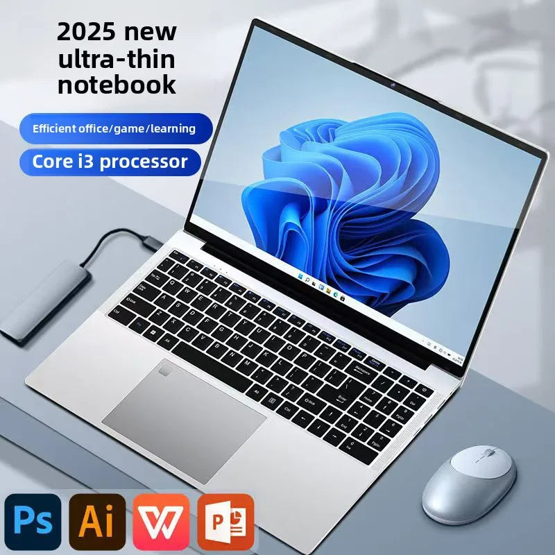 2025 New Core I3-1000Ng4 Laptop Thin & Light Business & Gaming Satchel with Intel Graphics SSD Metal English IPS Wireless Used
