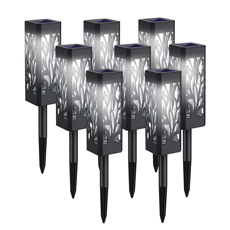 Solar Lights Outdoor with Solar Panel Pathway Lights IP65 Waterproof Garden Lights Auto ON/Off for Landscape Pathway Patio Decor