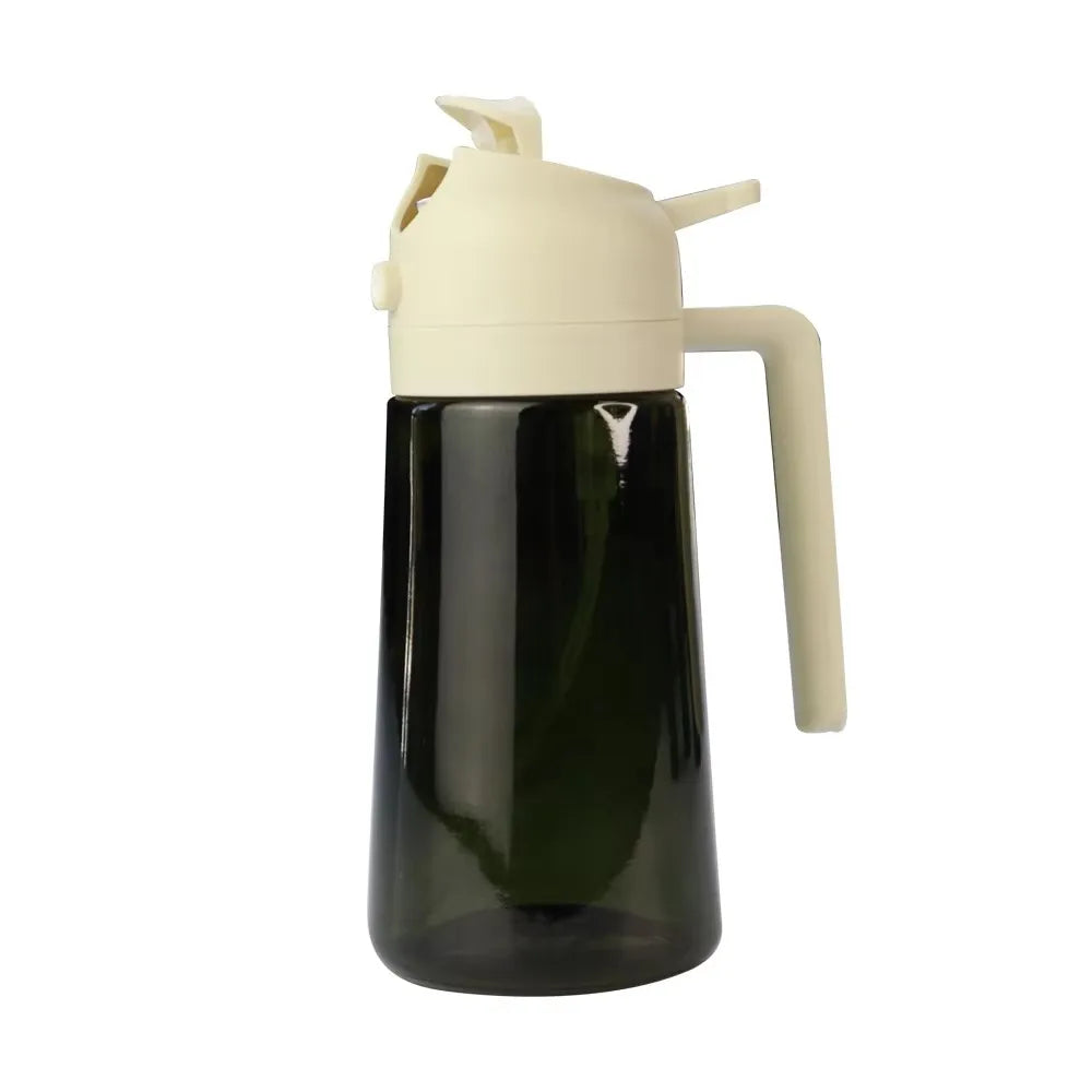 2 in 1 Food-grade 470ml Oil Mister Sprayer Dispenser Glass Oil Bottle for Cooking for Air Fryer Salad Frying BBQ