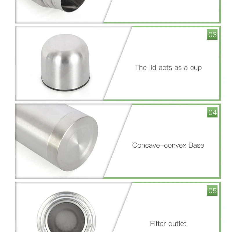 Portable Double Layer Thermal Mug Food Thermos For Tea With Heating Display Cup Stainless Steel Water Bottle Cups Of Hot