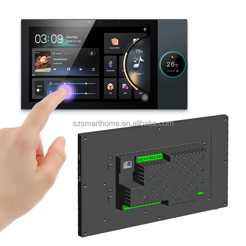8-Channel Smart Home Theater System 10-Inch Touch Screen Wall Power Tuya Zigbee 4G 32G Control Panel Wireless System Music