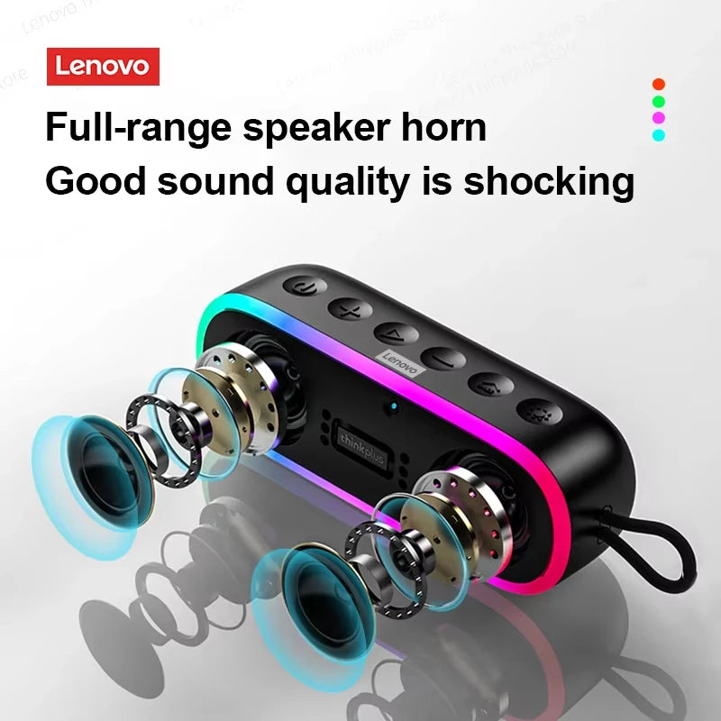 100% Original Lenovo K8 5.0 Wireless BT Speaker Portable Hifi LED Outdoor Loudspeaker Music Surround Bass Box