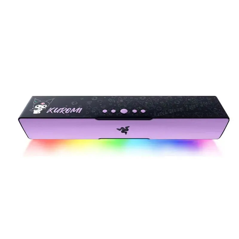 Razer Sanrio Kuromi Edition Compact Design Chroma RGB Gaming Soundbar with for Bluetooth 5.0 for PC/Laptop Smartphones and Tab