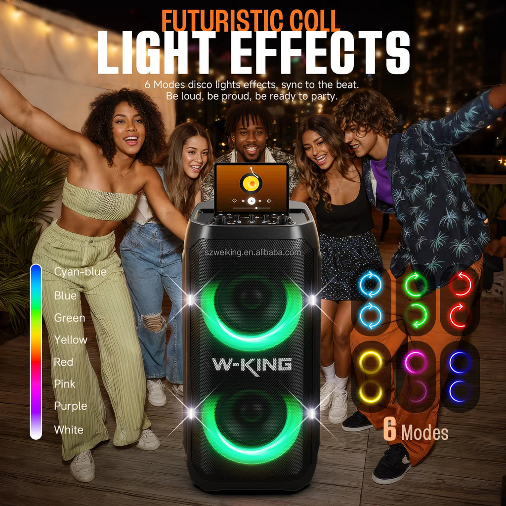 Original W-King T12 PartyBox Speaker New Released 270W Karaoke Bluetooth Speaker Party Music Player Soundbox Boombox