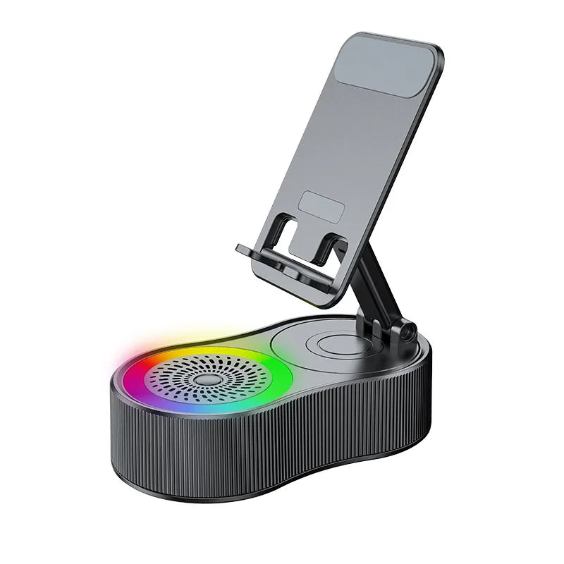 New 5 1 RGB Light Wireless for Speaker Bank 5W Output Built-in Microphone Outdoor Stand Phone Holder for Mobile Phone
