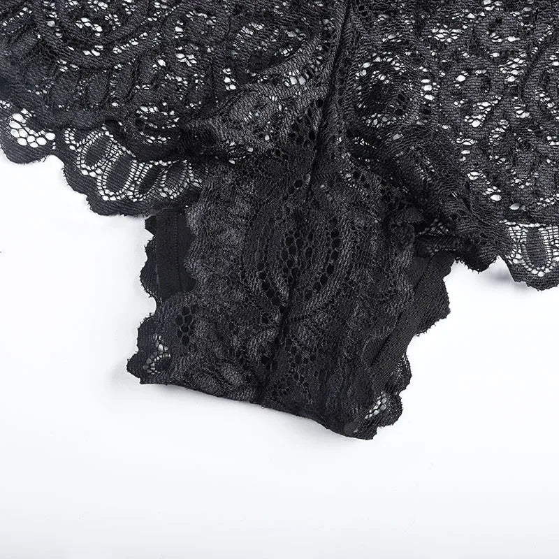 Two Pieces Set Lace Bra And Panty Sets Women Sexy Half Cup Bra Fashion Intimates Shorts Suit Summer Rave Festival Sexy Outfits