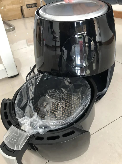 1500W 5.5L Stainless Steel Multifunctional Air Fryer Electric Kitchen Appliance with Thermostat Control Nonstick Without Oil
