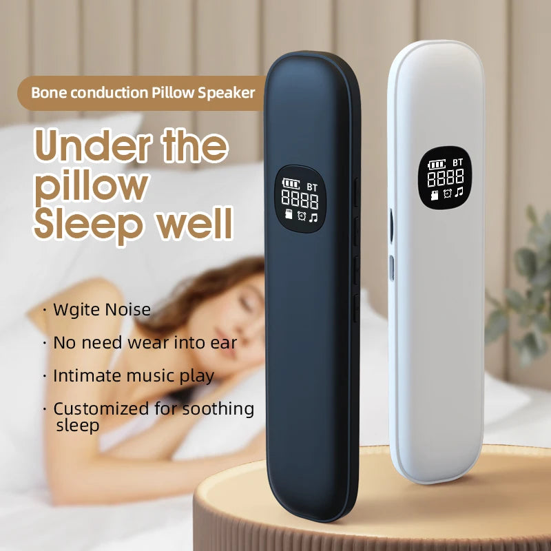 Light Weight Portable Bluetooth Speaker Stereo Bass Pillow Speaker Bone Conduction Sleep Aid Device