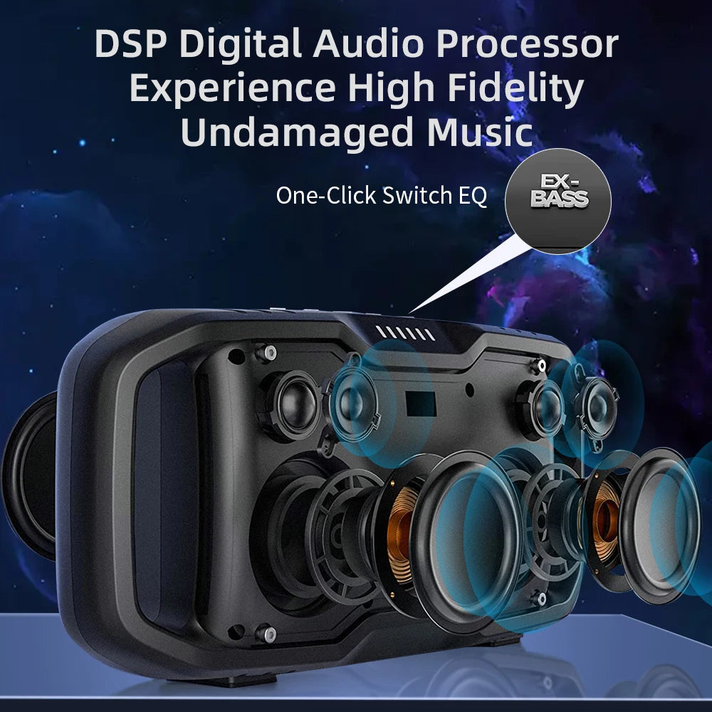 X10 Portable Blue-tooth Speaker 120W StormBox Blast Outdoor Wireless Speaker IPX7 Waterproof Party Camping Speaker 30H Playtime