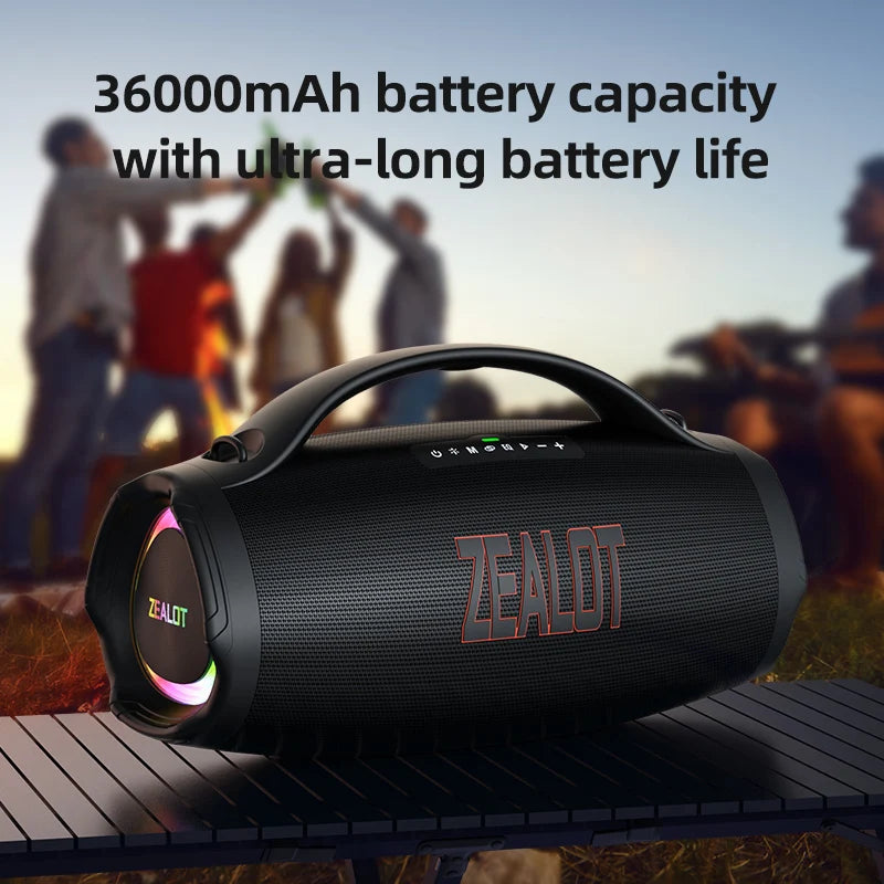 Zealot S98 Outdoor Party Speaker Professional Bluetooths 160W Bass Powered Portable Subwoofer Wireless LED Light Hifi Speaker