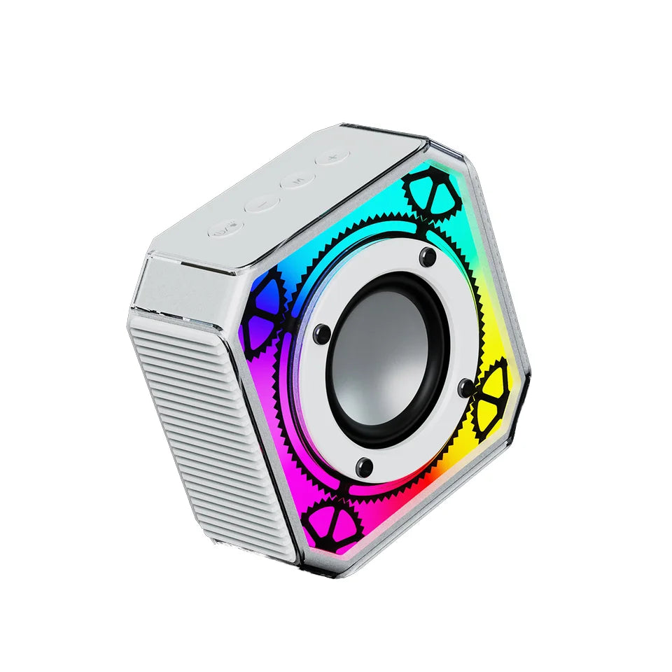 Mini Retro White Noise Blue-tooth Speaker Portable Vintage Sleep Aid Bluetooth Speaker Subwoofer With RGB Light Support TF Card