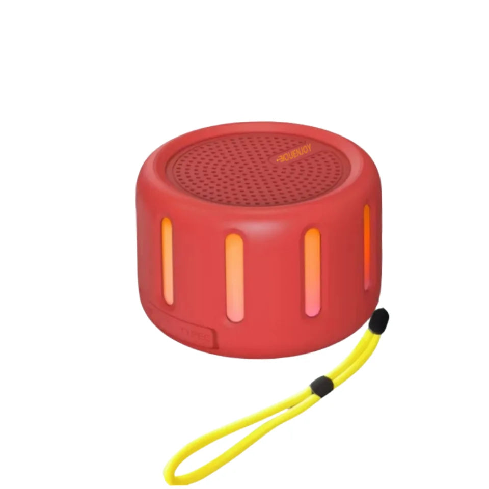 Low MOQ Silicone Superior Quality Mini Portable Waterproof RGB LED Hang Ring Loop Travel Set  V5.3 NFC BT Speakers
