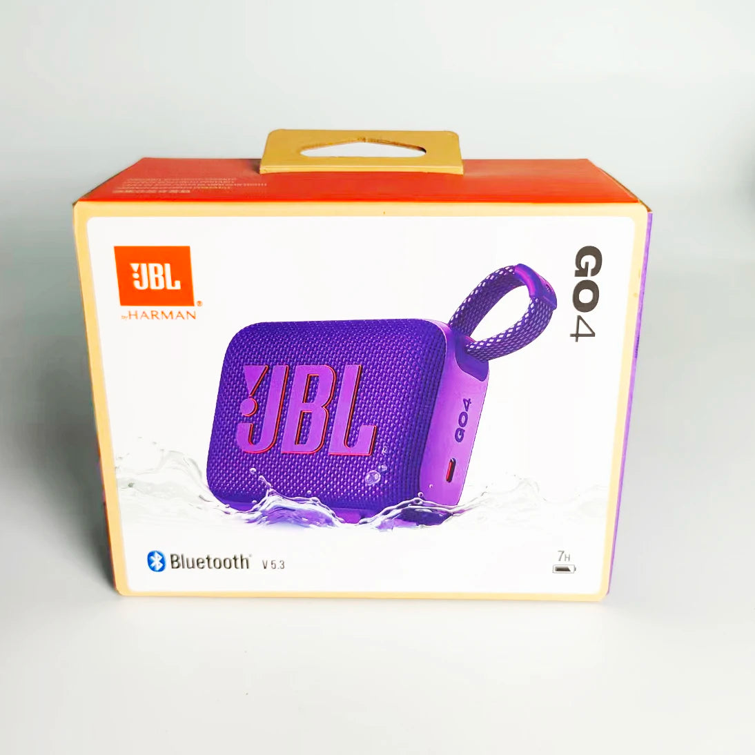 JBL GO4 Music Brick Portable Bluetooth Speaker Auracast Multi-Speaker Pairing ,Up to 7H Playtime + 2H Boost