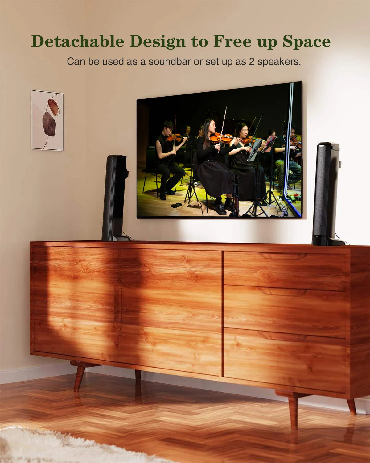 ULTIMEA 2-in-1 Soundbar, 100W 2.2 Channel for TV, App Control with EQ, Voice Clarity, Multiple Connections