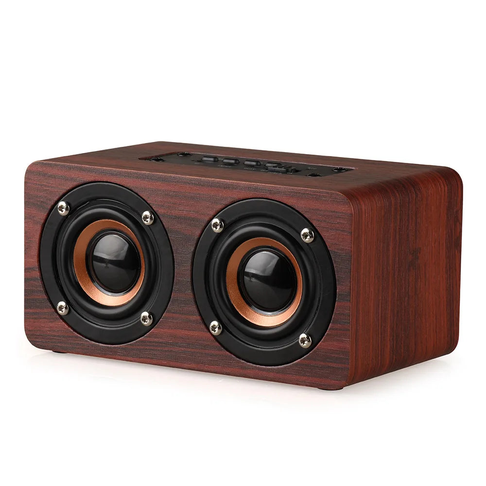 Portable Wireless Speaker Wood Sound Bar Active BT 5.0 1200mAh Battery Super Bass Stereo Handheld System 5-10W Output Home