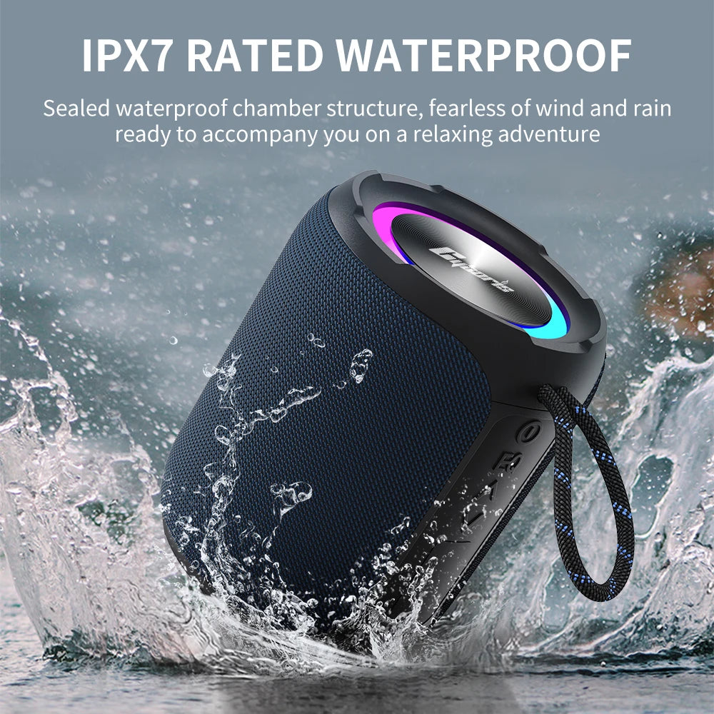 Mini Karaoke Machine with Two Microphones 40W Small Portable Wireless Speakers, IPX7 Waterproof Outdoor Speaker