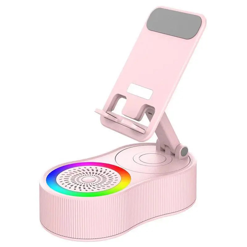 New 5 1 RGB Light Wireless for Speaker Bank 5W Output Built-in Microphone Outdoor Stand Phone Holder for Mobile Phone