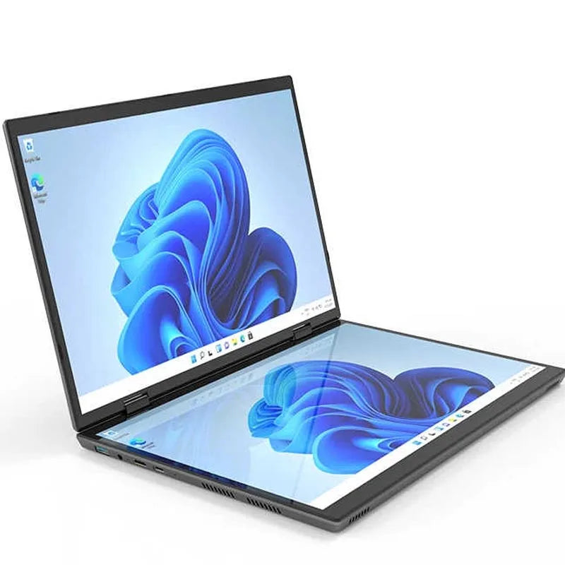 10.5" 12th Gen Intel N100 Dual Screen 360° Yoga Laptop 2 * 10.5 Inch 2.5K Touch IPS Win 11 Pro Mini PC 2 in 1 Notebook WiFi
