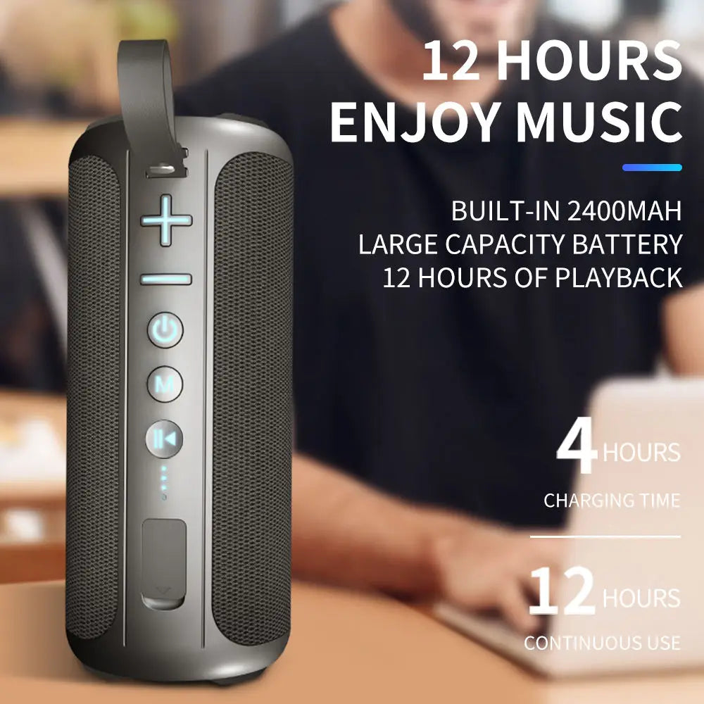 S7X RGB Portable  Speaker 20W Loud Sound Waterproof 12H Playtime TWS Pairing TF Card Type-C Charging