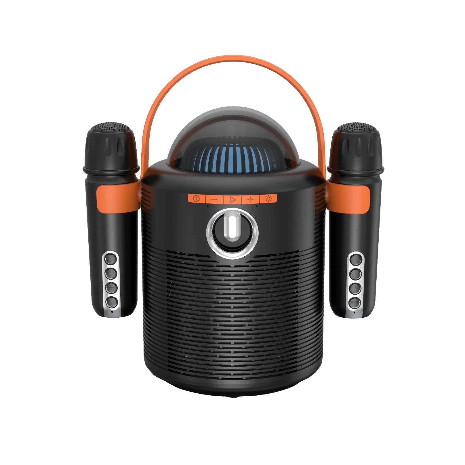 2024 New Design Mini Portable Bluetooth Karaoke Speaker Wireless Audio System with Mic RGB Lighting for Home Theater Parties