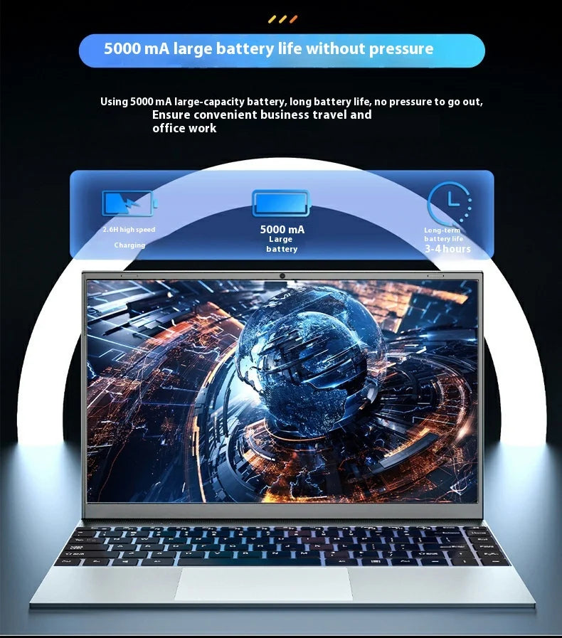 Best Selling 2025 14-Inch Business Office Laptop with Intel N3350 Processor 1TB SSD IPS Panel Camera CN Plug DUAL FAN Cooling