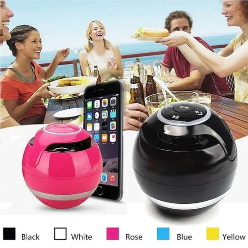 2026 Dropshipping Shopify Hot Factory Price Led A18 Ball LED Mini Bass Portable Wireless BT Speaker  with FM Radio TF Mic USB